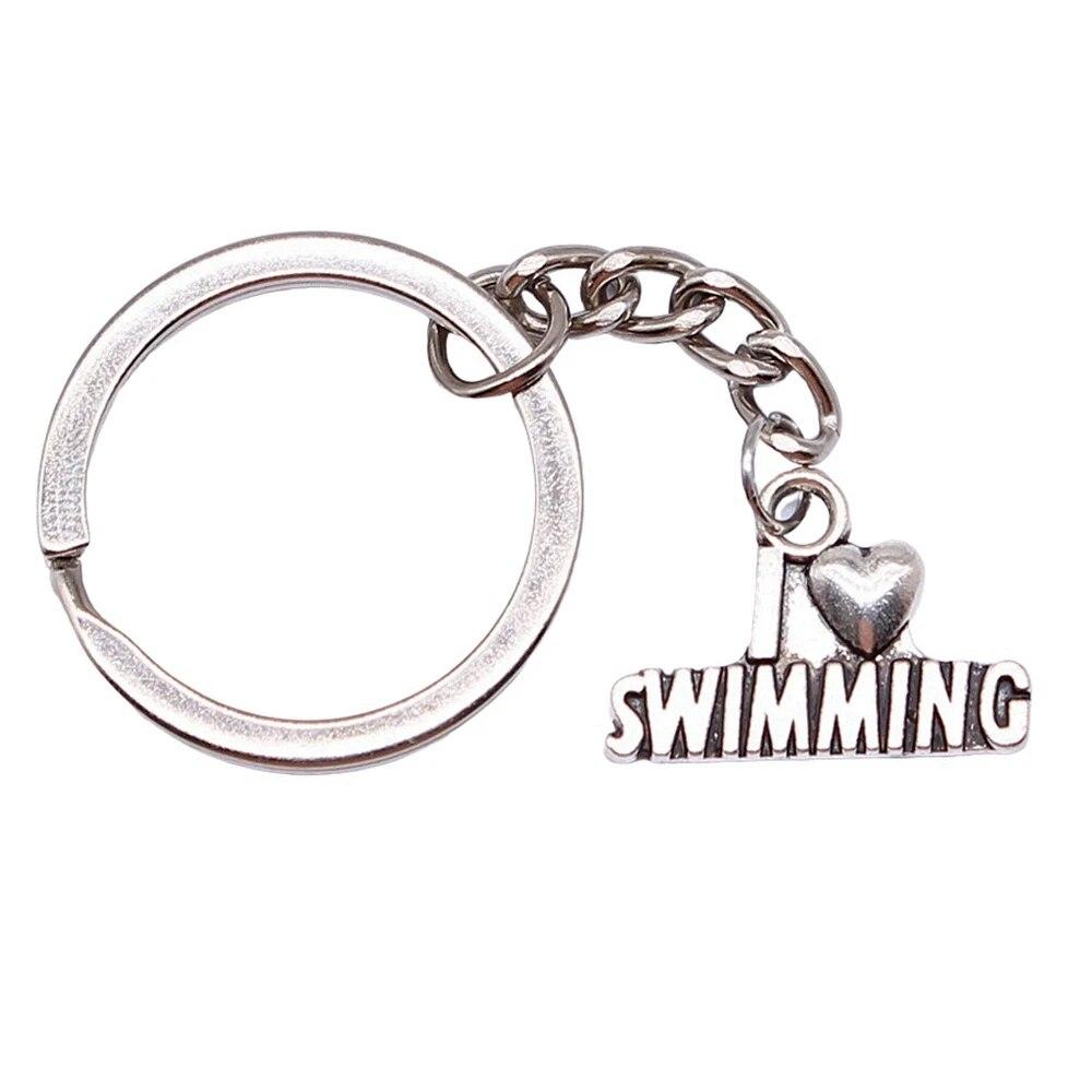 I Love Tags Keychains Decoration Popular Vintage Jewelry Ring Size 28Mm