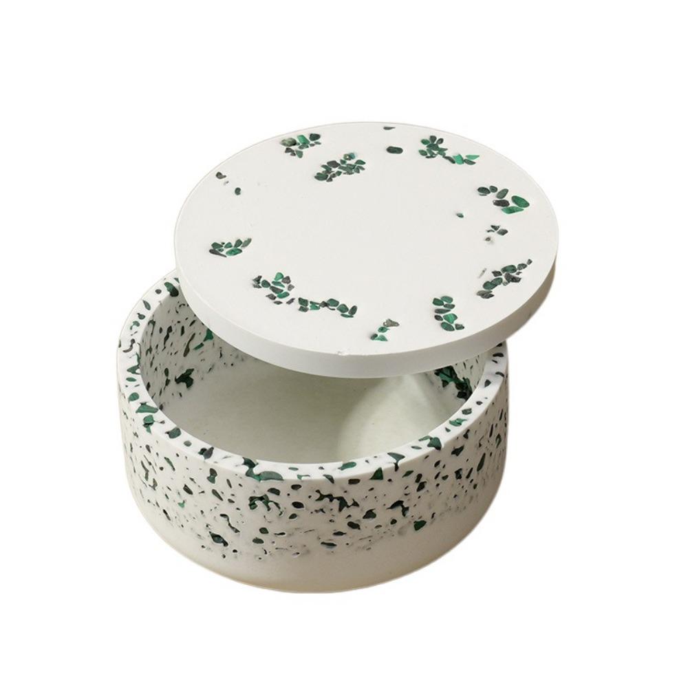 Creative Natural Crystal Round Gypsum Degaussing Bowl Jewelry Storage Container  Office Decor