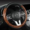 Mahogany Wood Grain Car Steering Wheel Cover For Mercedes Ben AMG 38cm Models A C CLA E GLA GLC GLE S B CLS Class