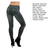 Women Yoga Pants High Waist Slim Fit Butt Lifting Leggings Imitation Jeans Seamless Trousers Skinny