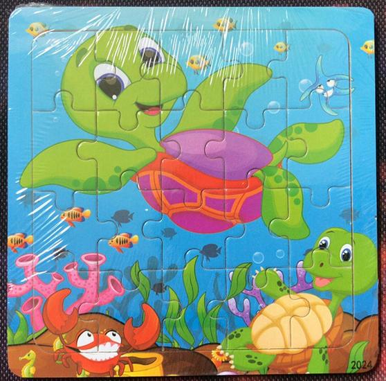 20-Piece Wooden Kids' Puzzle Board - Cartoon Animals