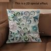 2D Floral Embroidered Pattern Pillow Covers For Home Pattern Cushion Cover Suitable For Sofa Bedroom Car Pillow Cover