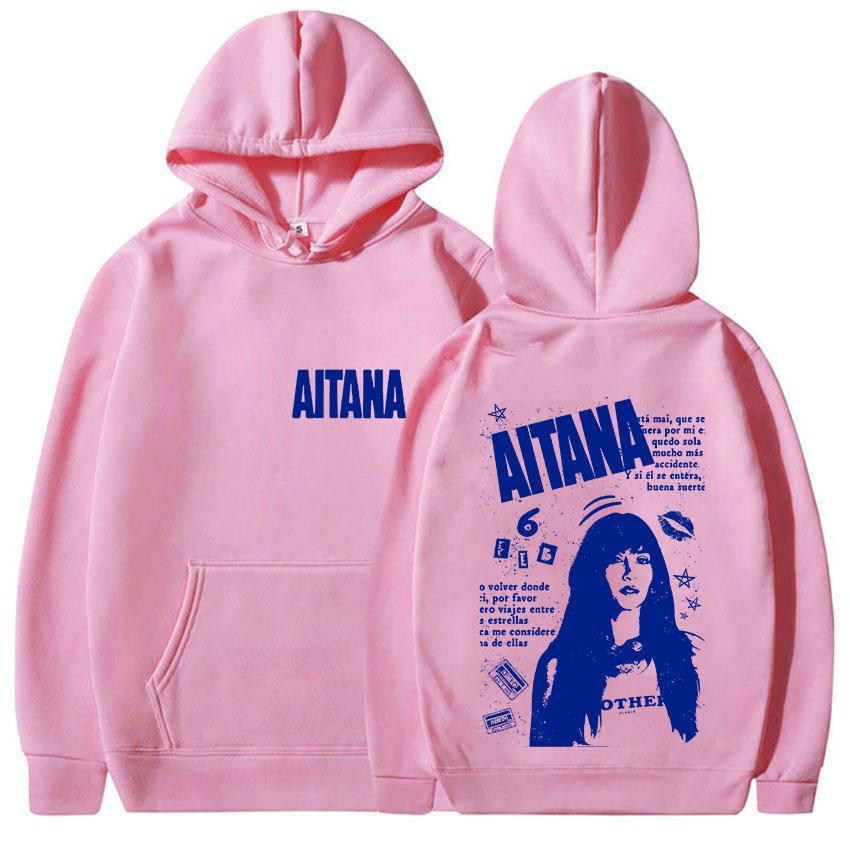 Sångerskan Aitana Metamorfosis Album Turné Fans Hoodie Män Kvinnor Vintage Mode Sweatshirts Hip Hop Oversized Långärmad Huvtröja