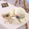 2020 Summer Parent-Child Bow Fisherman Hat with Wavy Edge and Cute Small Bag