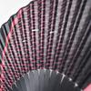 Kimono Fabric Fan and Fan Case Matte Dyed Fish Gradient 22cm [Stylish Iroha] Men's Fan, Set, Finish, Rib, Design, (Red)