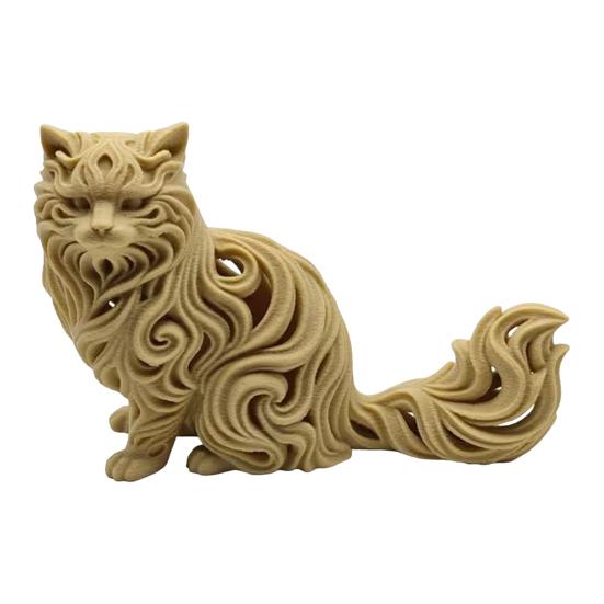3D Printed Persian Cat Ornament Hollow Animal Figurine Delicate Texture