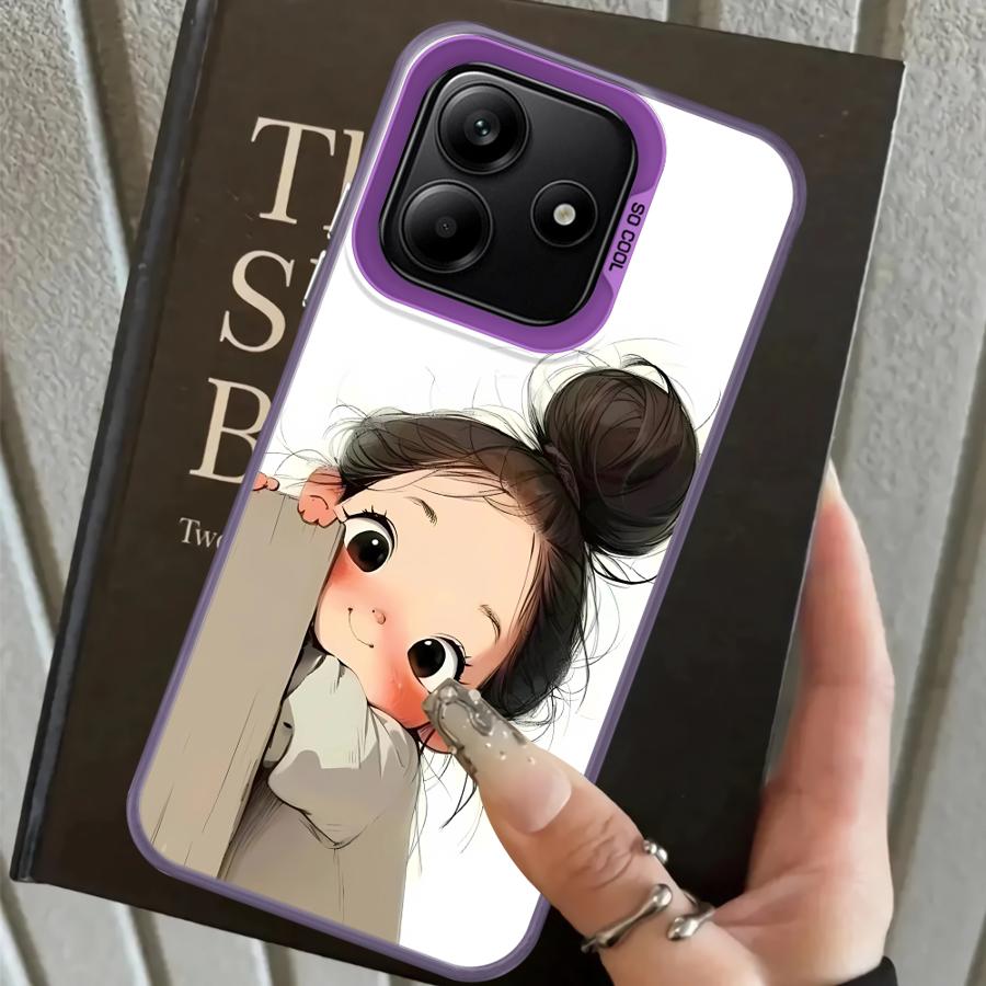 Cute Angry Girl Case for Xiaomi Poco F3 GT C50 F4 X3 NFC X5 C51 X3 Pro Back Phone Cover