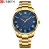 CURREN 8409 Fashion Casual Men's Watch, Water-resistant Business Quartz Wristwatch with Stainless Steel Strap