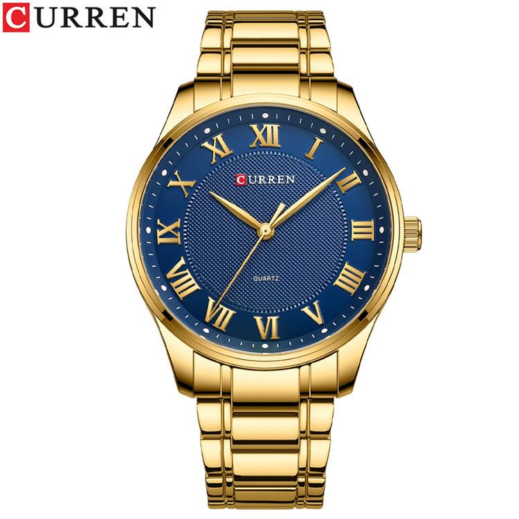 CURREN 8409 Fashion Casual Men's Watch, Water-resistant Business Quartz Wristwatch with Stainless Steel Strap