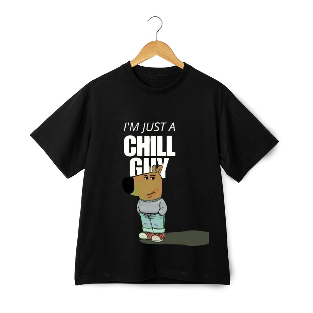 Cartoon Chill Guy Graphic T-Shirt Mens Womens Tees Top - Funny Streetwear Retro Style Tee