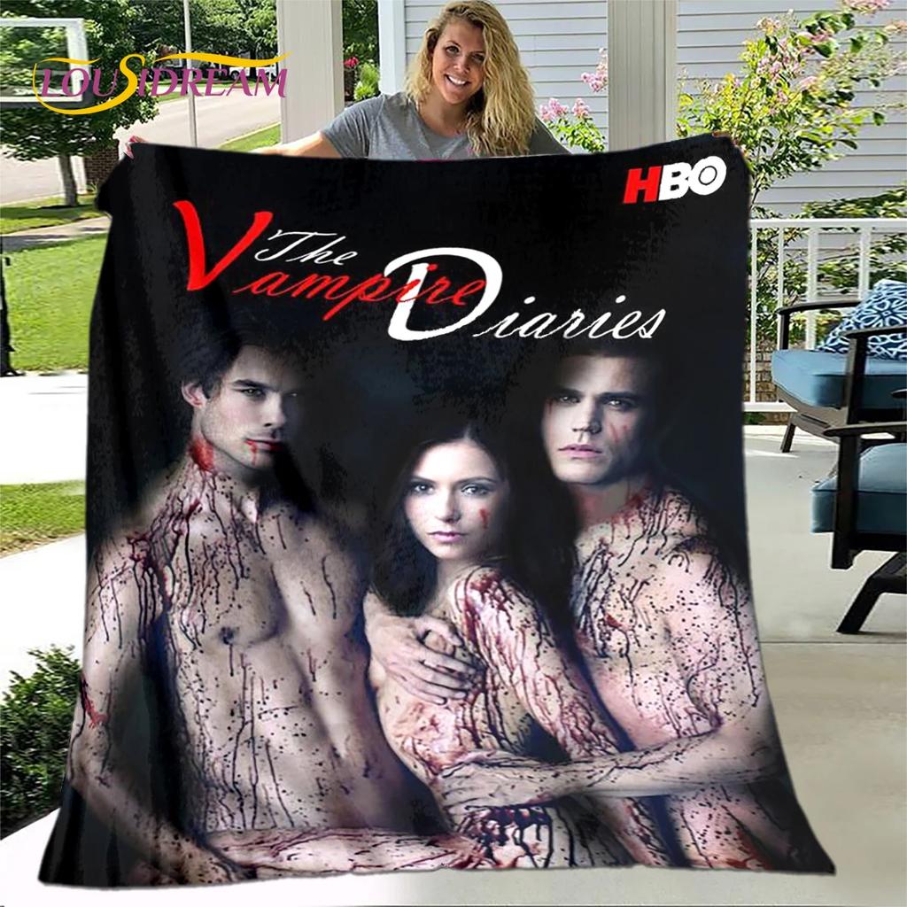 The Vampire Diaries Coperta Stampata, Coperta in Flanella, Coperta da Lancio, Coperta Morbida Calda per Soggiorno Camera da Letto Letti Divano Viaggio