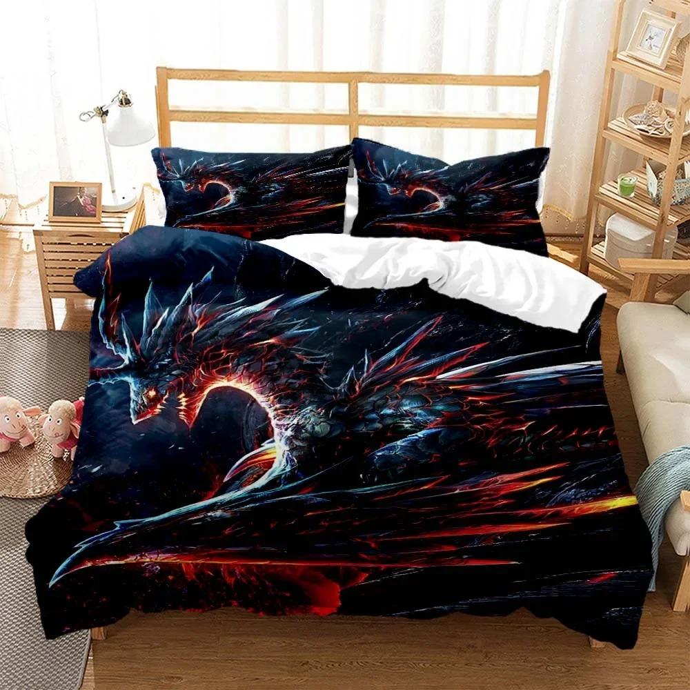 3D Dragon Tier Printed Queen Bedding Set King Size Bedding Set Soft and Comfortable Bedding Set Luxury