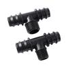10Pcs DN25 1/2" 3/4" Male Thread PE Pipe 3-Way Elbow Straight Barb Connector Garden Pipe Hose Connector Watering System Joints