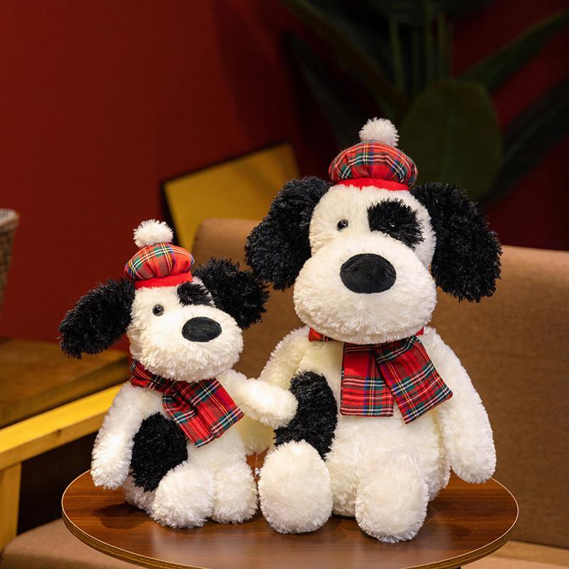 Scarf Dalmatian Dog Plush Toy Cute Cartoon Dog Doll Kids Decoration Birthday