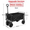 Wagon Outdoors Trolley Portable Garden Camping Cart Heavy Duty Large Capacity Fold Wagon Collapsible Folding Utility Beach Cart