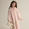 Kids' Hooded Double-Fleece Warm Robe