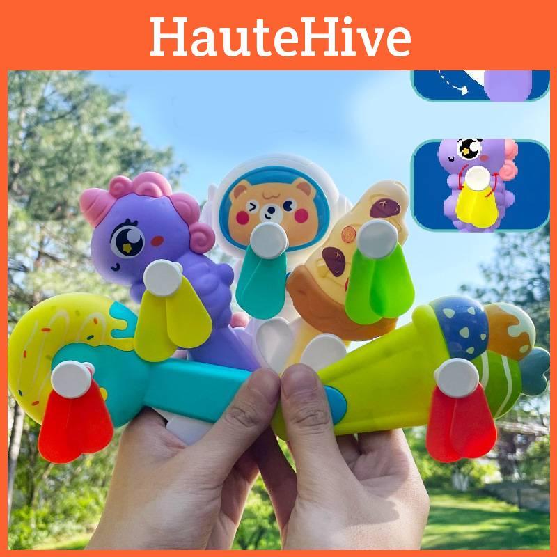 Adorable Handheld Cartoon Fan For Kids Cute Animal Portable Hand Press Fan For Students And Travel