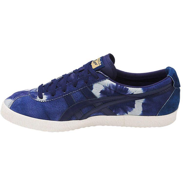 Onitsuka Tiger Delegation Synthetic Leather Printed Wraparound Non-Slip Low-Top Sneakers Unisex sneakers Blue D7N0L-4949
