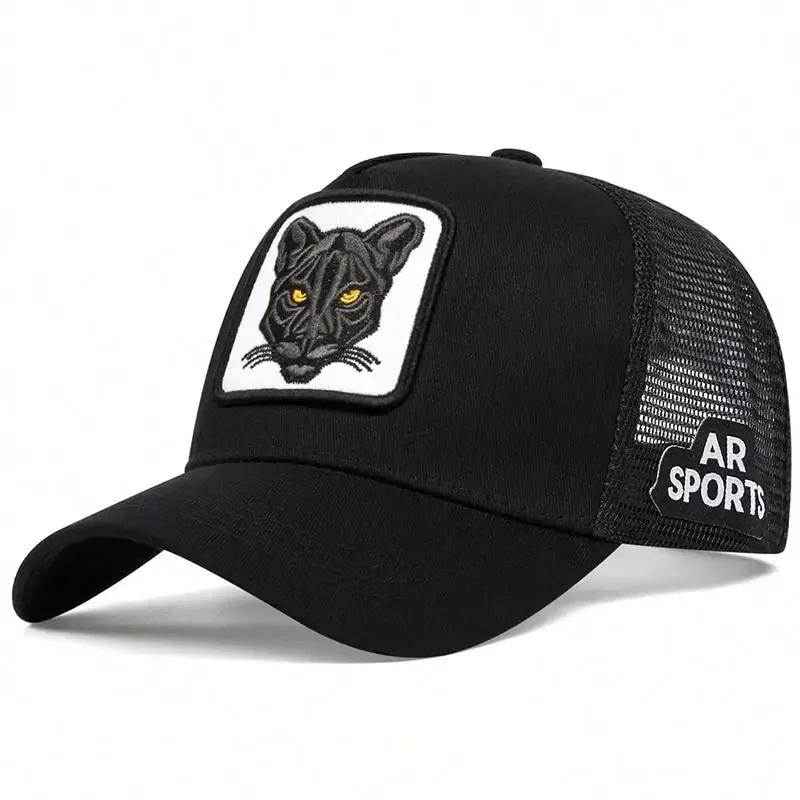 Unisex PANTHER Stickerei Baseball Netzmützen Frühling und Sommer Outdoor Verstellbare Lässige Hüte Sonnenschutzhut