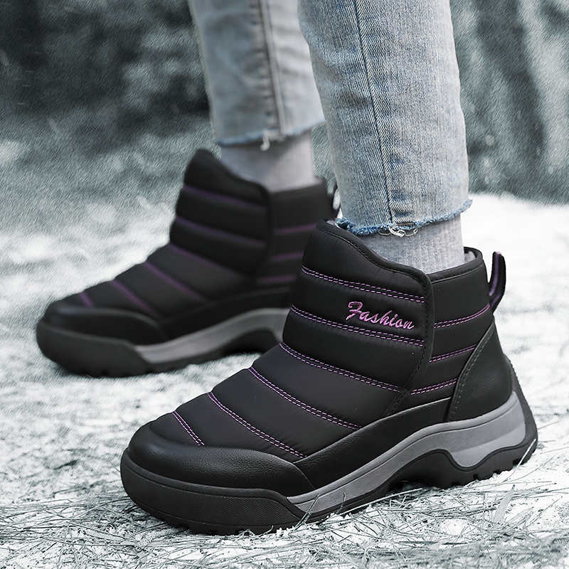 Fashion Fur Lined Winter Women's Fashion Boots High-cut Sneakers Ladies Shoes Boot Boots Sport Stylish Tenids Universal Brand