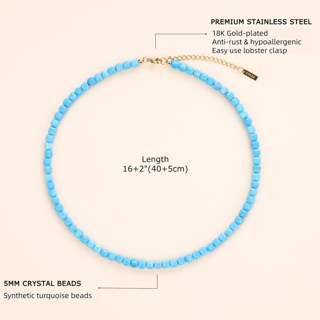 Turquoise December Birthstone Necklace for Women [Koai]
