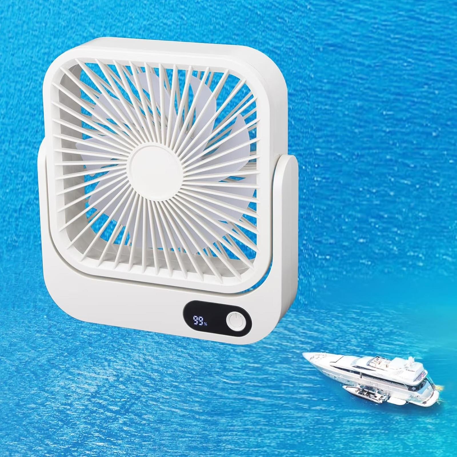 

Fan, Ship Approved USB Fan, Magnetic Base, 6-10 Hour Battery, Five Speed Control ONE SIZE
