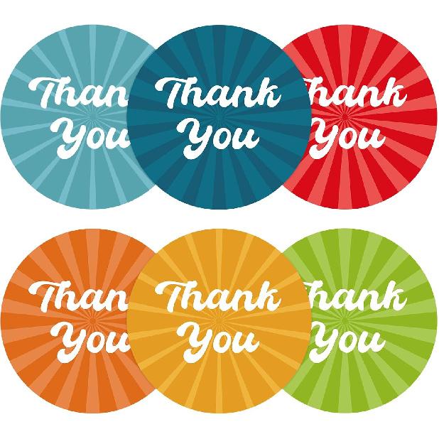 Anwyll Appreciation Thank You Stickers - 480Pcs 1.5Inch Kudos Thank You for All You Do Stickers Retro You are Awesome Sticker so Grateful for You Simple Thank You