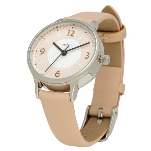 

Fieldwork Women s Analog Watch with Leather Strap, Cute and Easy to Read, Pink Caramel JN011-3