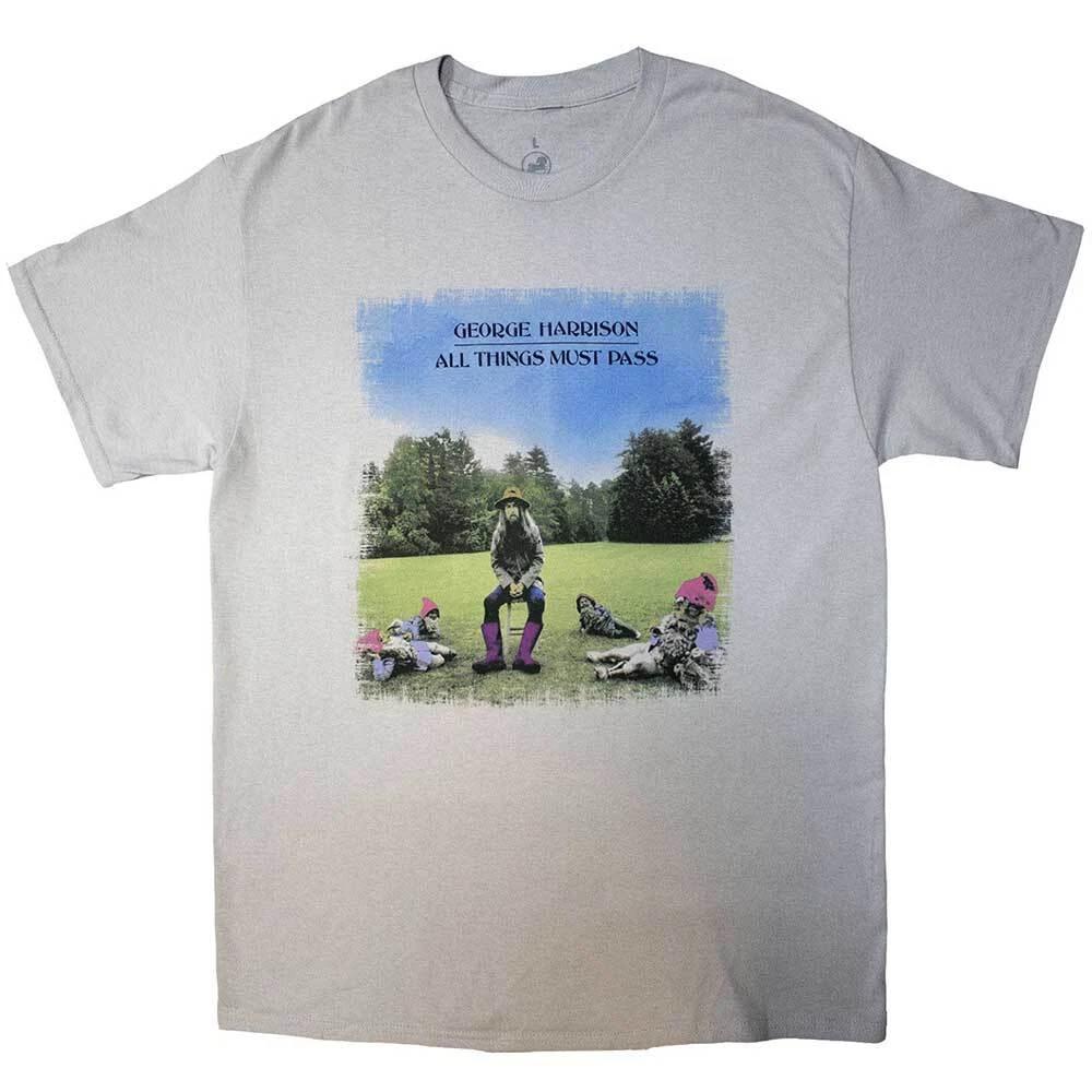 George Harrison Men s All Things Must Pass Short Sleeve T-Shirt, Grey, Medium 4XL