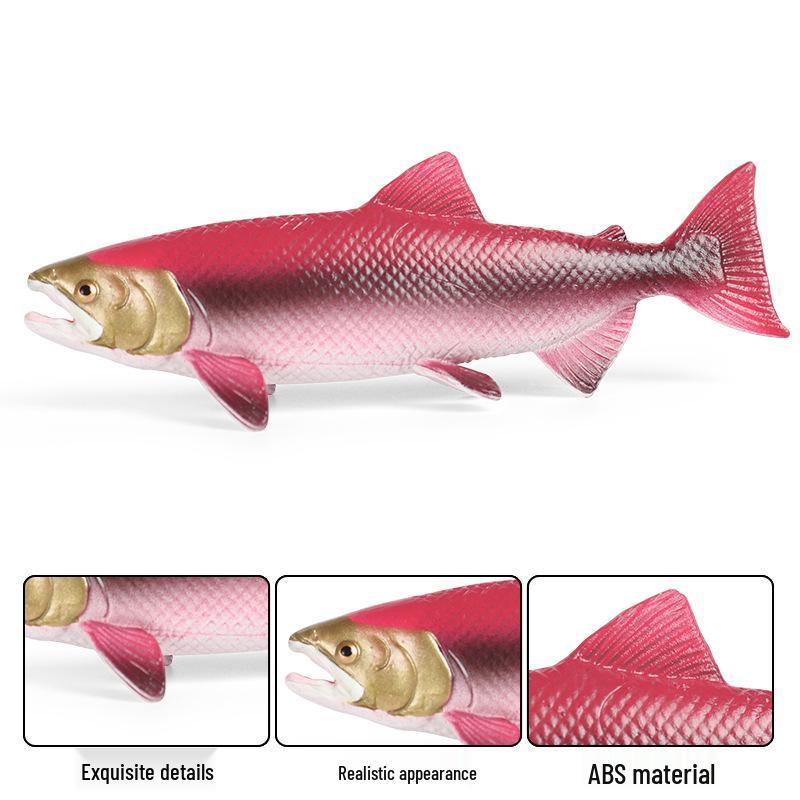 Kids' Deep-Sea Exploration Marine Creature Model Toy - Salmon, Mahseer, Fish Ornament