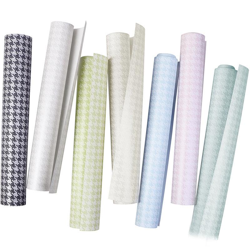 Modern Minimalist Non-woven Fabric Plain Grid Wallpaper Thousand Bird Grid Living Room Bedroom Children's Room Wallpaper