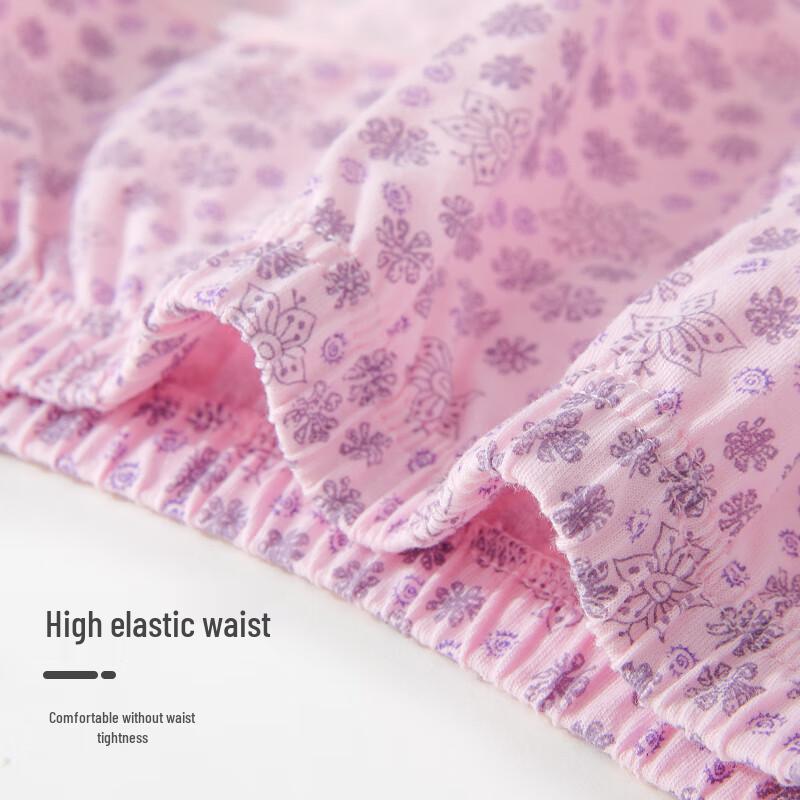 Nanjiren Women's High Waist Cotton Antibacterial Briefs 4-Pack