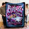 1Pc BRATZ Print Flannel Blanket, High Quality Comfortable for All Seasons, Warmth and Comfort, Perfect for Christmas Gifts