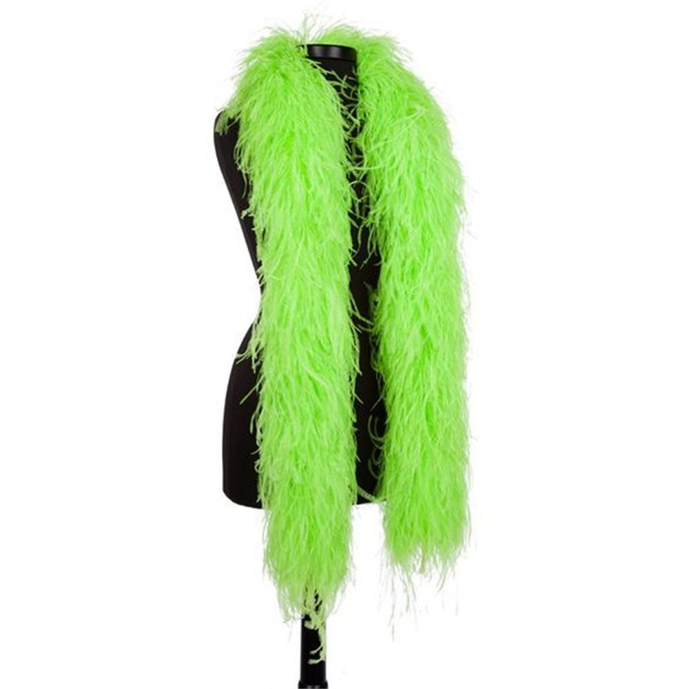 

Розкішне Натуральне Боа з Пір я Страуса Довжина 50 см Пухнаста Оздоба з Пір я Страуса Одяг для Вечірки Рукав Індивідуальний Костюм Плюмаж 2 Ply 0.5Meters колір зеленого яблука