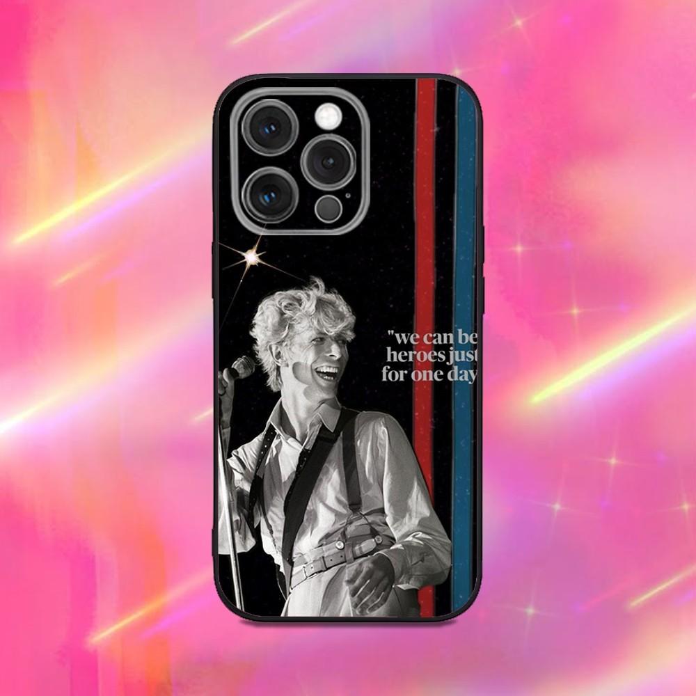 D-David-Singer B-Bowies Phone Case For iPhone 16,15,14,13,12,11,Pro,Max,Plus,X,XS,XR,SE,8,7,Mini,Soft Silicone Black Case