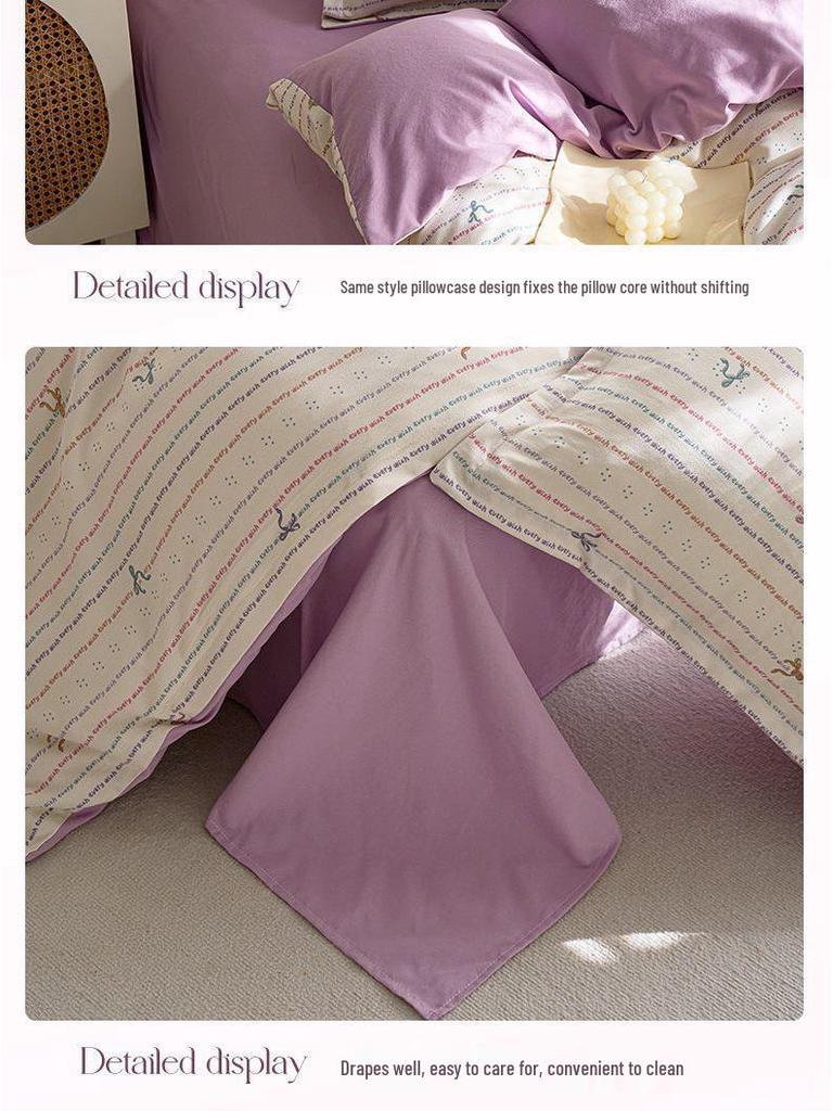 G5Z Doppellagiges Reines Baumwoll-Musselin-Bettwäscheset: Bettbezug, Bettlaken & Kissenbezug - Maschinenwaschbar & Anpassbar