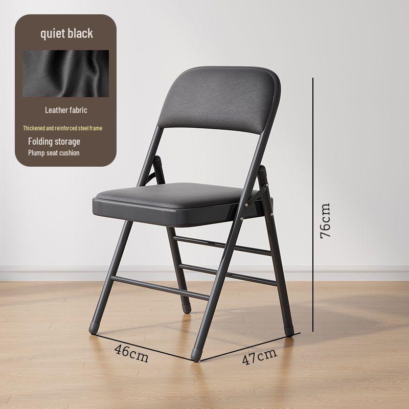 Portable Folding Chair with Backrest for Home, Office, Dining, and Dormitory Use