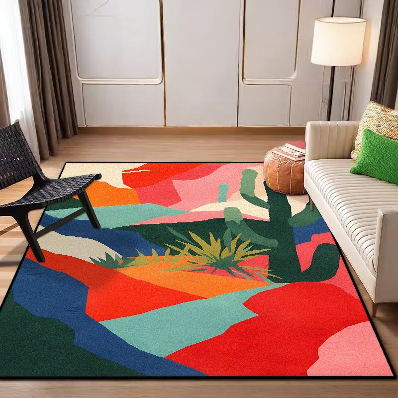 Nordic Abstract CARPET Customizable LIVE ROOM Luxury Home Decoration Bedroom Rugs Washable Antiskid Lounge Floor Mats Bedside
