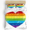 Colorful Butterfly Heart-Shaped 3pcs Bedding Set For Bedroom Double Bed Home Textile Duvet Cover Quilt Cover Pillowcase
