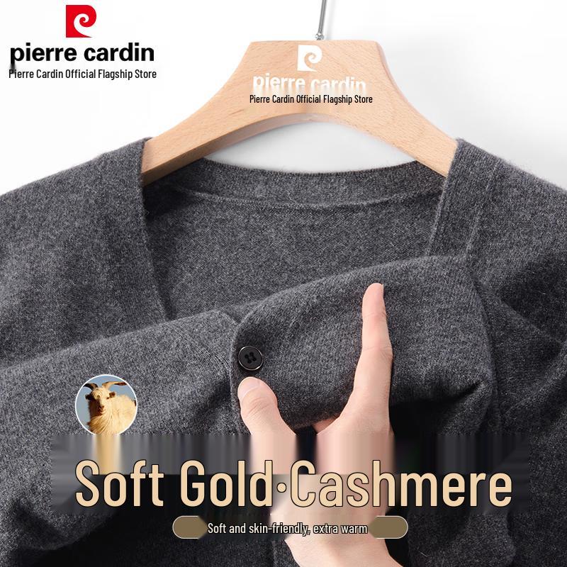 Pierre Cardin Men's V-Neck Cashmere Cardigan Sweater