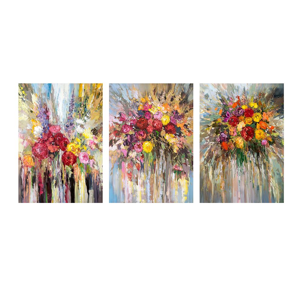 Colorful Flowers Posters and Prints Abstract Canvas Painting Nordic Plants Wall Art Pictures for Living Room Modern Home Decor