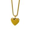 GEMCHIC Women's Heart Shape Stainless Steel Snake Chain Necklace