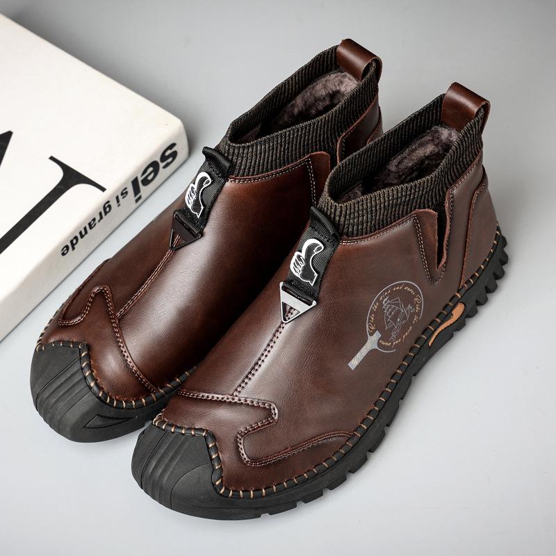 

Мужские ботинки Martin ручной работы средней высоты — большой размер, на хлопковой подкладке, повседневный стиль для активного отдыха на осень/зиму 2023 г. 46