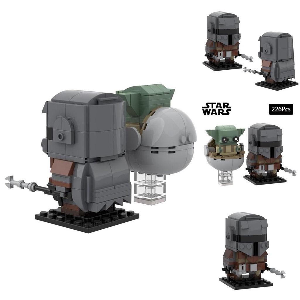 Star Wars 75317 Building Blocks Model Action Figure Collection Set With Mandalorian Baby Yoda