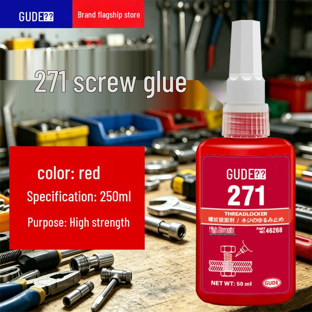 Anaerobic Threadlocker Adhesive 50ml - Screw Anti-Loosening for Fastening (Models 242, 243, 263, 271, 272, 277)