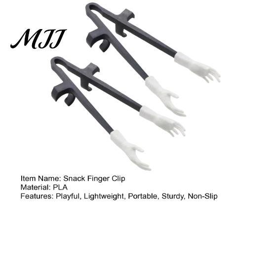 Finger Ring Snack Clips for Gaming Chopsticks Gaming, Finger-Mounted Fork Tongs with Mini Hand Funny Palm Shaped Design, No-Touch Clip Chips