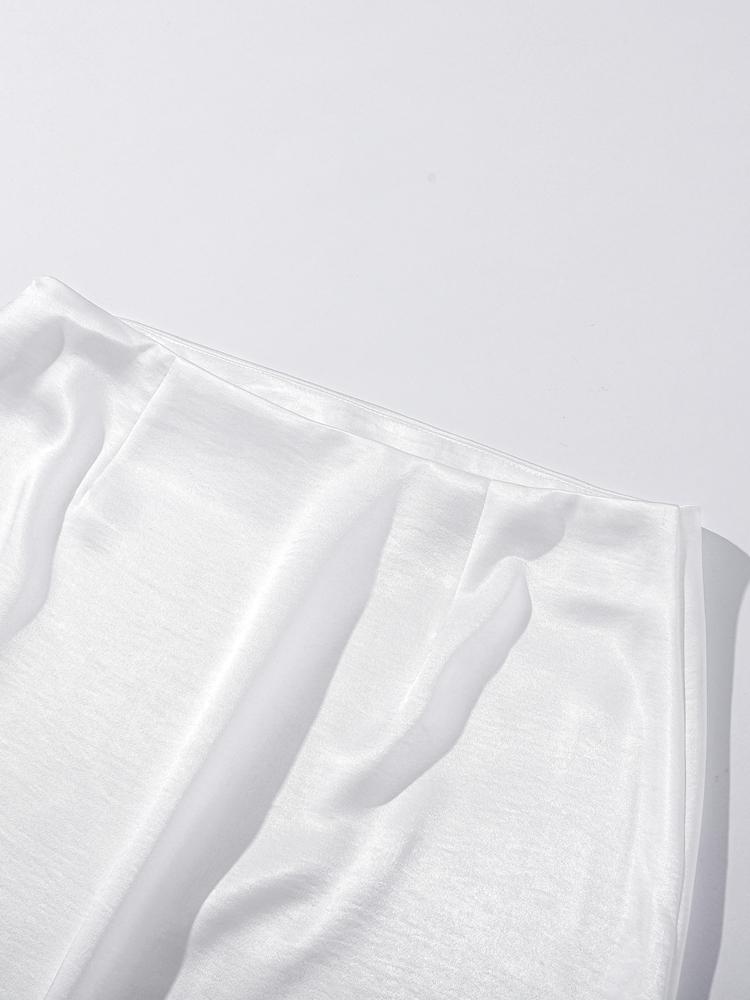 Lace Stitching Short Skirt Ladies Solid Color Short Skirt White Pink Optional All-match Short Skirt That Can Be Worn In All Seasons