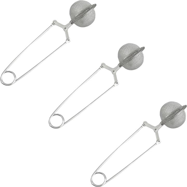 1/3/5PCS Reusable Steel Tea Infuser Sphere Mesh TeaStrainer Kitchen Handle Filter Spice Gadget Diffuser Anti-scald Coffee