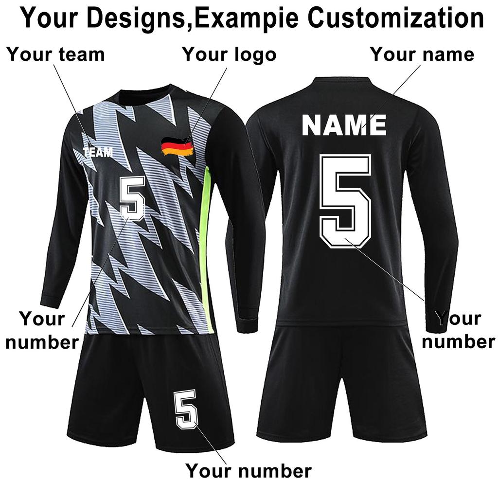 Personlig skjortesett for menn jenter med navnenummer Spesialtilpassede fotballdrakter for gutter treningsdress