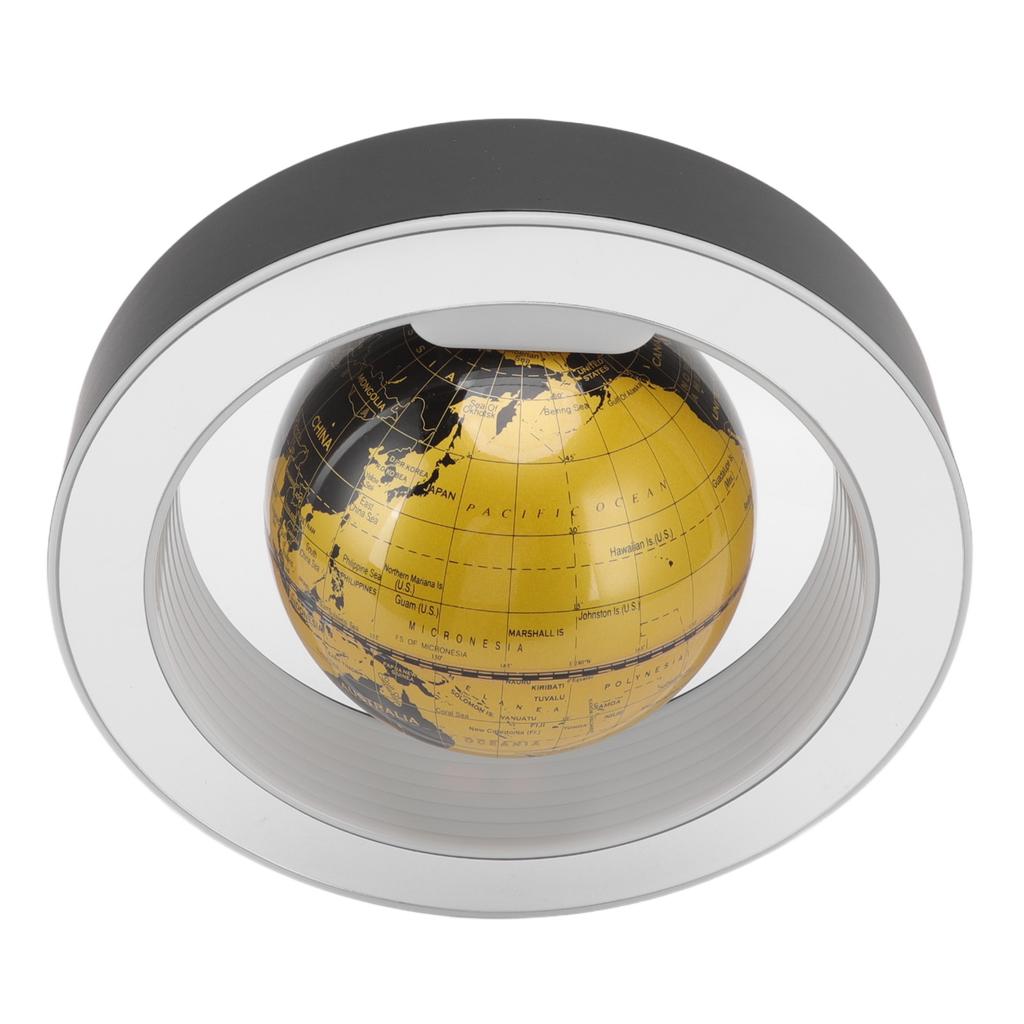 6in Magnetic Levitation Floating Globe ABS Gold Rotating Home Decoration with LED Light for Office